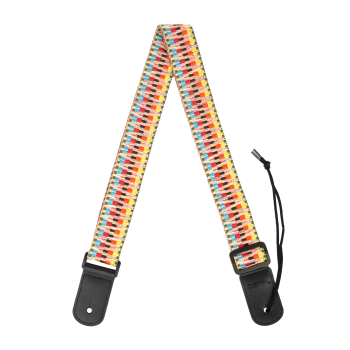 Cascha Ukulele Gurt Jaquard - Regenbogen Tragegurt verstellbar bis 139 cm